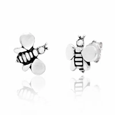 Unaloe Women's Sterling Silver Bee Earrings