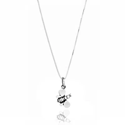 Unaloe Women's Sterling Silver Bee Pendant Necklace