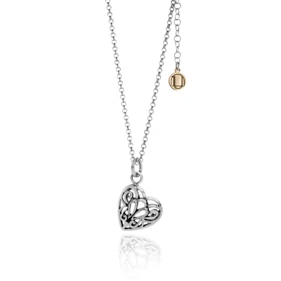 Unaloe Women's Sterling Silver Heart Necklace