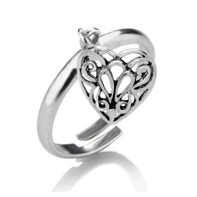 Unaloe Women's Sterling Silver Heart Ring