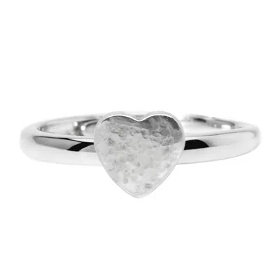 Unaloe Women's Sterling Silver Heartbeat Ring