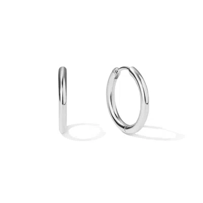 Unaloe Women's Sterling Silver Hoop Earrings