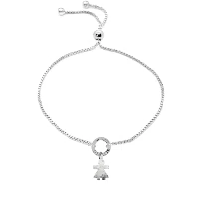 Unaloe Women's Sterling Silver Little Girl Bracelet