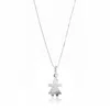 Unaloe Women's Sterling Silver Little Girl Necklace