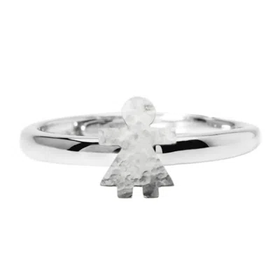 Unaloe Women's Sterling Silver Little Girl Ring