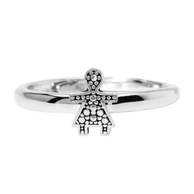 Unaloe Women's Sterling Silver Little Girl Star Ring