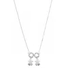 Unaloe Women's Sterling Silver Necklace With Charms Little Girls