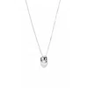 Unaloe Women's Sterling Silver Necklace With Crown And Heart
