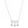 Unaloe Women's Sterling Silver Pendant Necklace With Three Child-shaped Charms.
