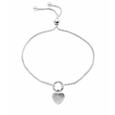 Unaloe Women's Sterling Silver Pulsing Heart Bracelet