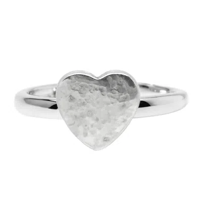 Unaloe Women's Sterling Silver Pulsing Heart Ring