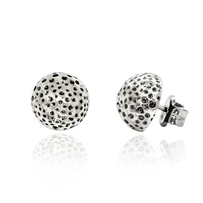 Unaloe Women's Sterling Silver Sphere Earrings