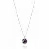 Unaloe Women's Sterling Silver Violet With Stone Necklace