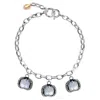 Unaloe Women's Super Fantasy Bracelet Silver– Timeless Elegance With Three Blue Crystal