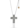 Unaloe Women's White / Silver Ethereal Cross Silver Necklace