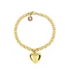 Unaloe Yellow Gold Vermeil Plated Sterling Silver Heart Bracelet – Elegant, Minimalist Jewelry, Perfect Gif