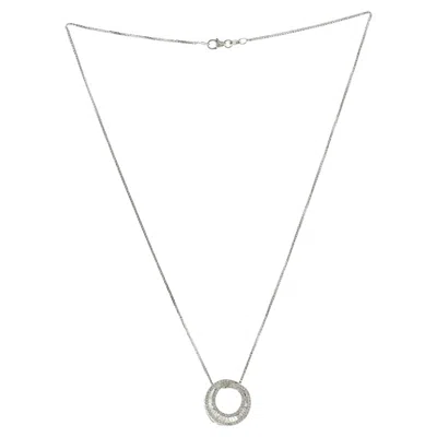 Pre-owned Unbranded 0.67 Ct Baguette Round Diamonds 18k Gold Circle Pendant 14k Gold Chain Necklace In Multi