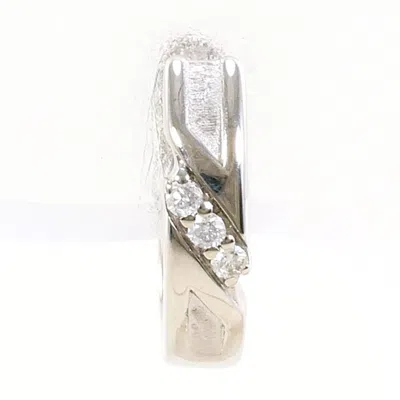 Pre-owned Unbranded (10k) Hoop Earrings () In White