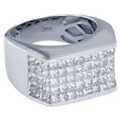 Pre-owned Unbranded 14 Karat White Gold Pinky Ring With 2.5 Carat Diamonds