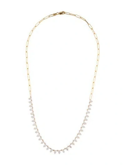 Pre-owned Unbranded 14k 4.30ctw Diamond Collar Necklace, 19" In Multicolor