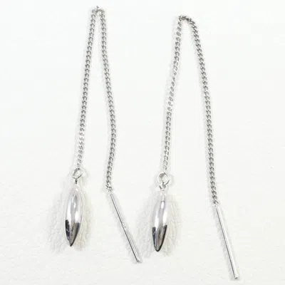 Pre-owned Unbranded (14k) Chain Earrings () In White