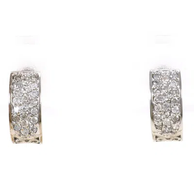Pre-owned Unbranded (14k) Clip Earrings () In White