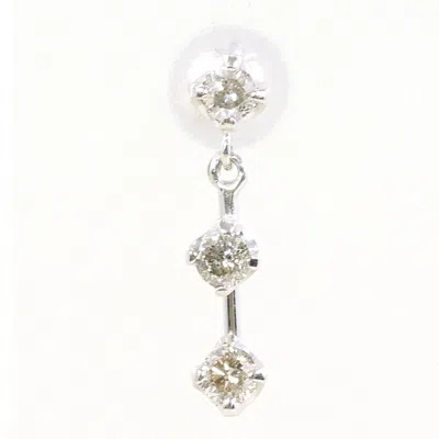 Pre-owned Unbranded (14k) Drop Earrings () In White
