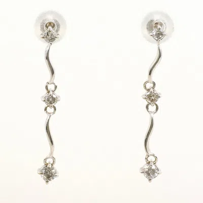 Pre-owned Unbranded (14k) Drop Earrings () In White