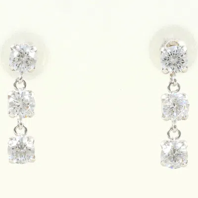 Pre-owned Unbranded (14k) Drop Earrings () In White
