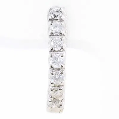 Pre-owned Unbranded (14k) Hoop Earrings () In White