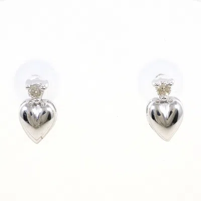 Pre-owned Unbranded (14k) Stud Earrings () In White