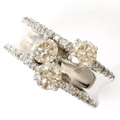 Pre-owned Unbranded (18k) Band Ring () In White