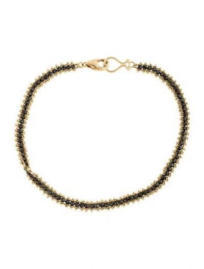 Pre-owned Unbranded 18k Diamond Bead Bracelet, 7" In Multicolor