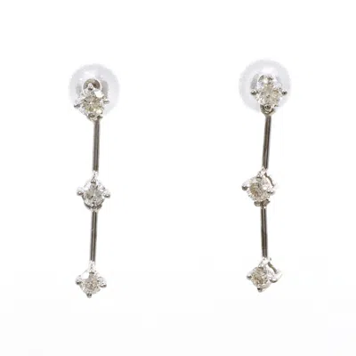 Pre-owned Unbranded (18k) Drop Earrings () In White