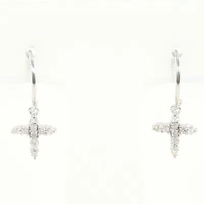 Pre-owned Unbranded (18k) Drop Earrings () In White