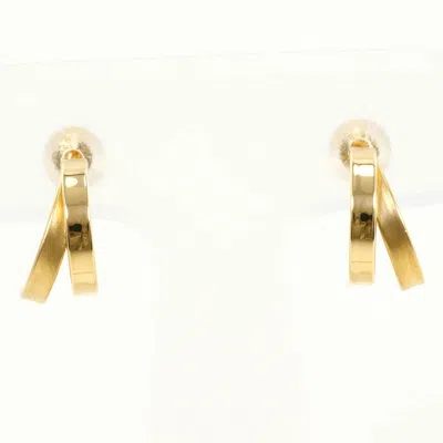 Pre-owned Unbranded (18k) Half Hoop Earrings () In Gold