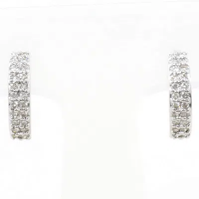 Pre-owned Unbranded (18k) Hoop Earrings () In White