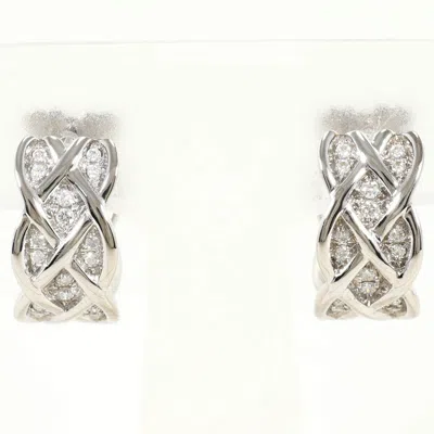 Pre-owned Unbranded (18k) Hoop Earrings () In White