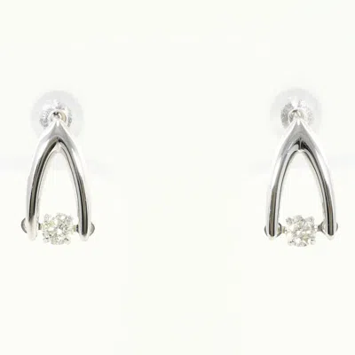 Pre-owned Unbranded (18k) Stud Earrings () In White