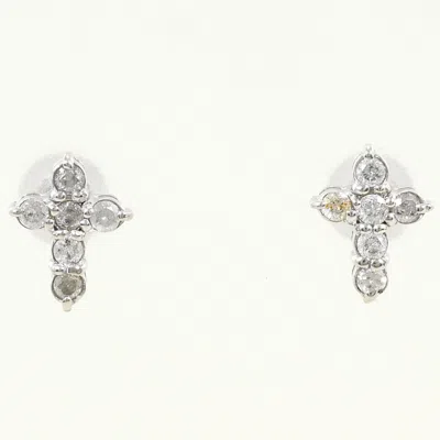 Pre-owned Unbranded (18k) Stud Earrings () In White