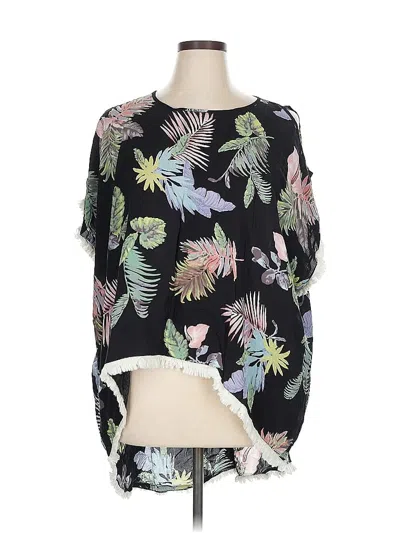 Pre-owned Unbranded 3/4 Sleeve Blouse In Black