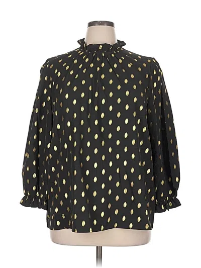 Pre-owned Unbranded 3/4 Sleeve Blouse In Black