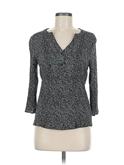Pre-owned Unbranded 3/4 Sleeve Blouse In Black