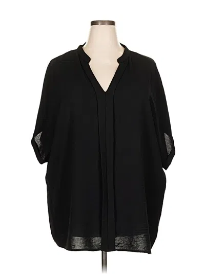 Pre-owned Unbranded 3/4 Sleeve Blouse In Black
