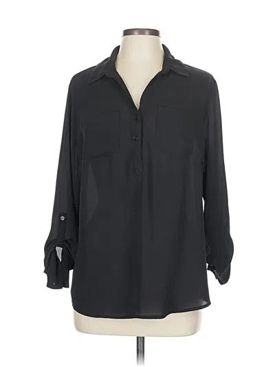 Pre-owned Unbranded 3/4 Sleeve Blouse In Black