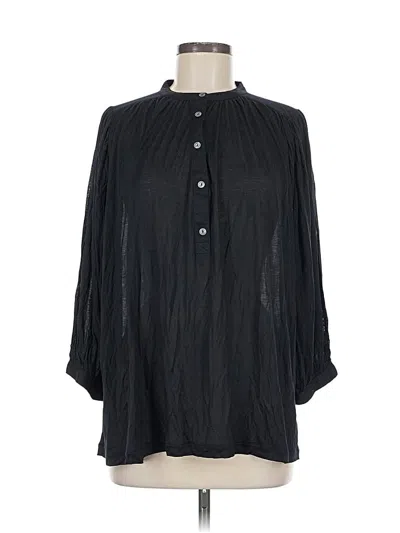 Pre-owned Unbranded 3/4 Sleeve Blouse In Black