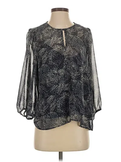 Pre-owned Unbranded 3/4 Sleeve Blouse In Black
