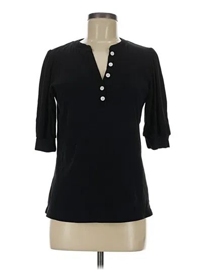 Pre-owned Unbranded 3/4 Sleeve Blouse In Black
