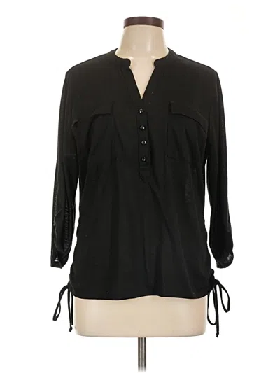 Pre-owned Unbranded 3/4 Sleeve Blouse In Black
