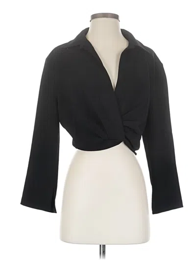 Pre-owned Unbranded 3/4 Sleeve Blouse In Black